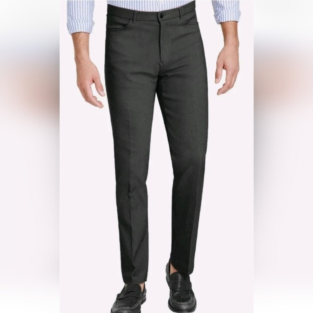 $95 Tommy Hilfiger Mens Pants 34Wx 34L Charcoal Modern Wrinkle Free NWT Career